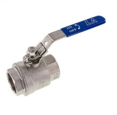G1-1/2'' 2-Way Ball Valve Stainless Steel PTFE 63 bar - BL2SM