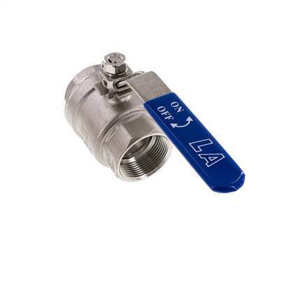 G1-1/2'' 2-Way Ball Valve Stainless Steel PTFE 63 bar - BL2SM