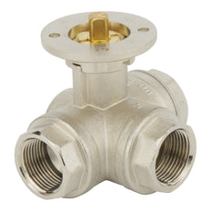 G1'' 3-Way L-port Brass Pneumatic Ball Valve Spring Open - BL3BA