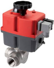 G1-1/2'' L-port 24-240V AC/DC Modulating 3-Way brass Ball valve
