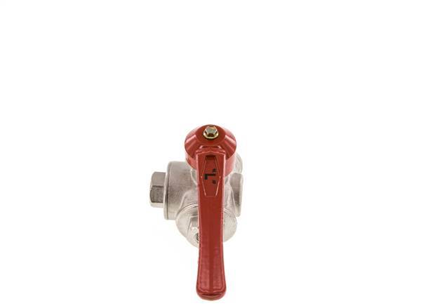 G1/4'' 3-way L-port Ball Valve Brass PTFE/NBR 55 bar - BL3BM