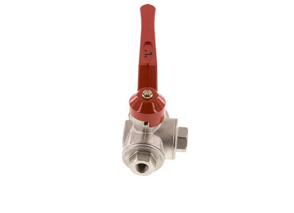 G1/4'' 3-way L-port Ball Valve Brass PTFE/NBR 55 bar - BL3BM