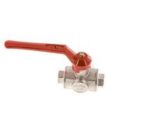 G3/8'' 3-way L-port Ball Valve Brass PTFE/NBR 55 bar - BL3BM