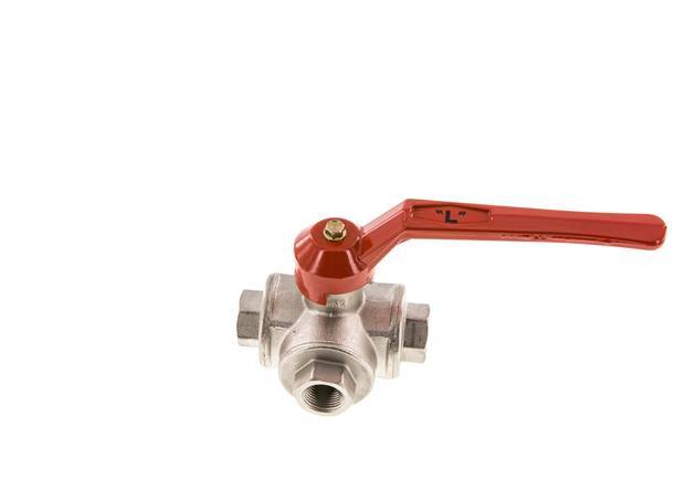 G3/8'' 3-way L-port Ball Valve Brass PTFE/NBR 55 bar - BL3BM