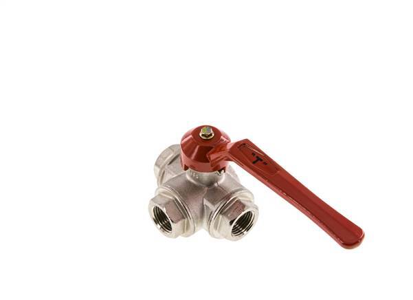 G1/2'' 3-way T-port Ball Valve Brass PTFE/NBR 50 bar - BL3BM
