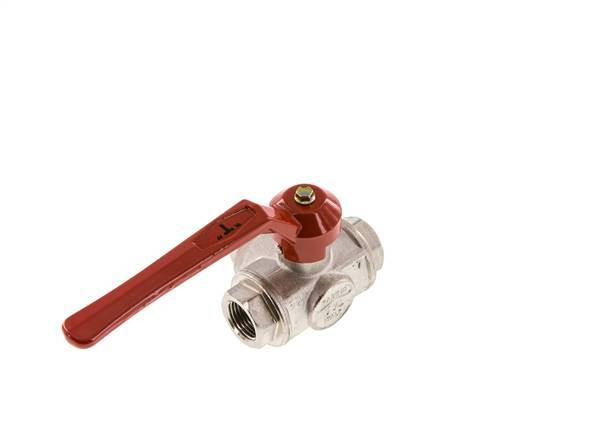 G1/2'' 3-way T-port Ball Valve Brass PTFE/NBR 50 bar - BL3BM