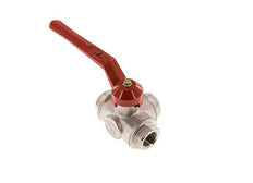 G1/2'' 3-way T-port Ball Valve Brass PTFE/NBR 50 bar - BL3BM