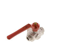 G3/8'' 3-way T-port Ball Valve Brass PTFE/NBR 55 bar - BL3BM