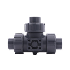 G2-1/2'' válvula de bola PVC de 3 vías taladro en T ISO-Top F05 10 bar PTFE/EPDM