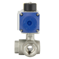 G1/4'' 3-Way T-port Stainless Steel Pneumatic Ball Valve Double Acting - BL3SA