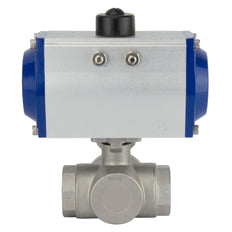 G2-1/2'' 3-Way T-port Stainless Steel Pneumatic Ball Valve Double Acting - BL3SA