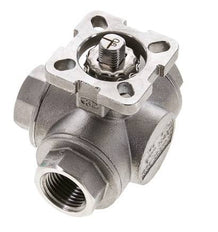 G1/2'' L-port 3-Way Stainless Steel Ball Valve ISO-Top 63bar - BL3SA