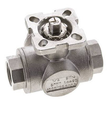 G1/2'' L-port 3-Way Stainless Steel Ball Valve ISO-Top 63bar - BL3SA