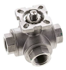 G1/2'' L-port 3-Way Stainless Steel Ball Valve ISO-Top 63bar - BL3SA