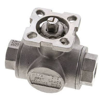 G1/4'' L-port 3-Way Stainless Steel Ball Valve ISO-Top 63bar - BL3SA
