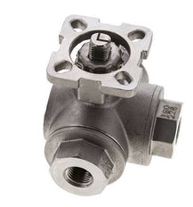 G1/4'' L-port 3-Way Stainless Steel Ball Valve ISO-Top 63bar - BL3SA