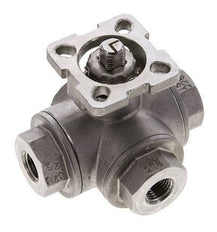 G1/4'' L-port 3-Way Stainless Steel Ball Valve ISO-Top 63bar - BL3SA