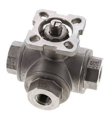 G1/4'' L-port 3-Way Stainless Steel Ball Valve ISO-Top 63bar - BL3SA