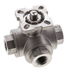 G3/8'' L-port 3-Way Stainless Steel Ball Valve ISO-Top 63bar - BL3SA
