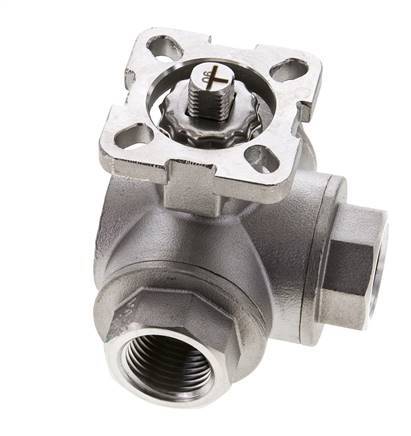 G1/2'' T-port 3-Way Stainless Steel Ball Valve ISO-Top 63bar - BL3SA