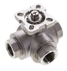 G1/2'' T-port 3-Way Stainless Steel Ball Valve ISO-Top 63bar - BL3SA