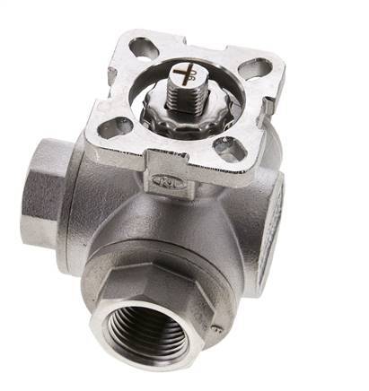 G1/2'' T-port 3-Way Stainless Steel Ball Valve ISO-Top 63bar - BL3SA