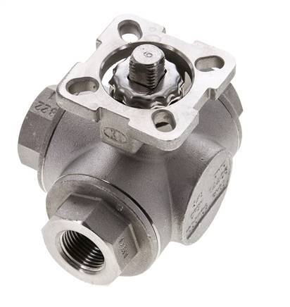 G3/8'' T-port 3-Way Stainless Steel Ball Valve ISO-Top 63bar - BL3SA