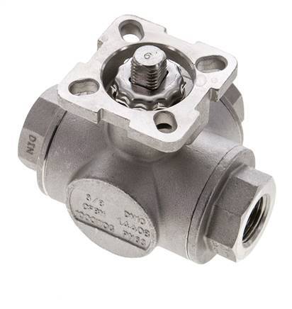 G3/8'' T-port 3-Way Stainless Steel Ball Valve ISO-Top 63bar - BL3SA
