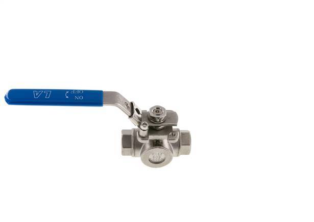 G 1/4 inch 3-Way L-port Stainless Steel Ball Valve