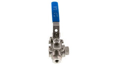 G 1/4 inch 3-Way L-port Stainless Steel Ball Valve