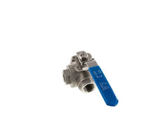 G 3/4 inch 3-Way L-port Stainless Steel Ball Valve