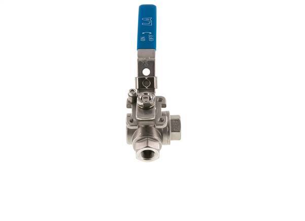 G 3/8 inch 3-Way L-port Stainless Steel Ball Valve