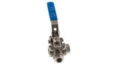 G 1/2 inch 3-Way T-port Stainless Steel Ball Valve