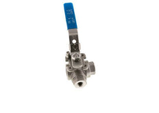 G 1/4 inch 3-Way T-port Stainless Steel Ball Valve