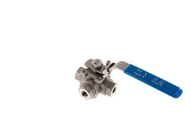 G 1/4 inch 3-Way T-port Stainless Steel Ball Valve
