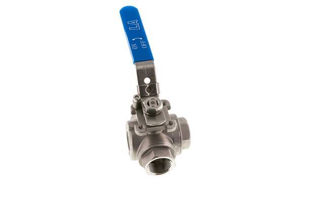 G 1 inch 3-Way T-port Stainless Steel Ball Valve