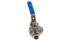 G 1 inch 3-Way T-port Stainless Steel Ball Valve