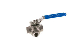 G 1 inch 3-Way T-port Stainless Steel Ball Valve