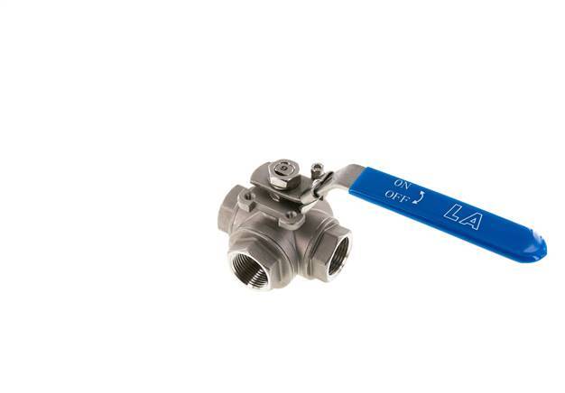 G 1 inch 3-Way T-port Stainless Steel Ball Valve