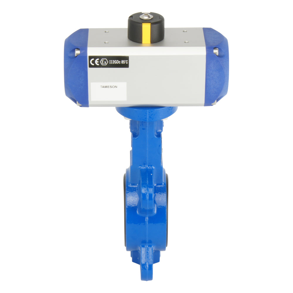DN50 (2 inch) Wafer Pneumatic Butterfly Valve GGG40-Stainless Steel-NBR Double Acting - BFLW