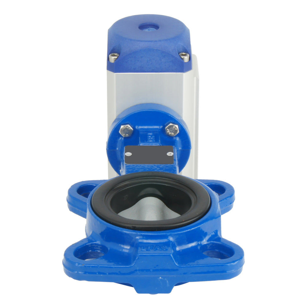 DN80 (3 inch) Wafer Pneumatic Butterfly Valve GG25-GGG40 polyamide-coated-EPDM Double Acting - BFLW