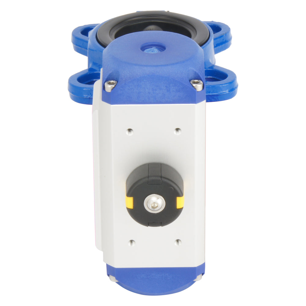 DN65 (2-1/2 inch) Wafer Pneumatic Butterfly Valve Stainless Steel-Stainless Steel-EPDM Double Acting - BFLW