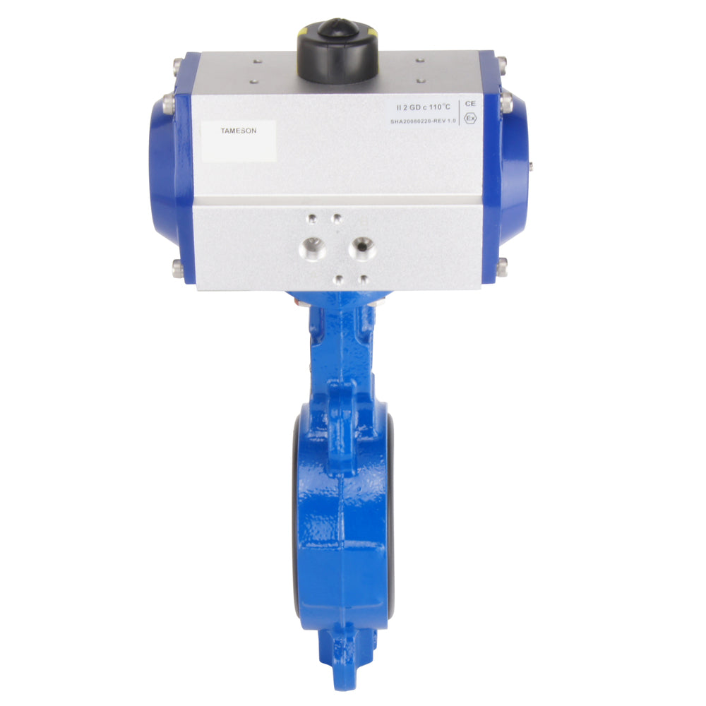 DN50 (2 inch) Wafer Pneumatic Butterfly Valve GGG40-GGG40 polyamide-coated-EPDM Spring Closed - BFLW