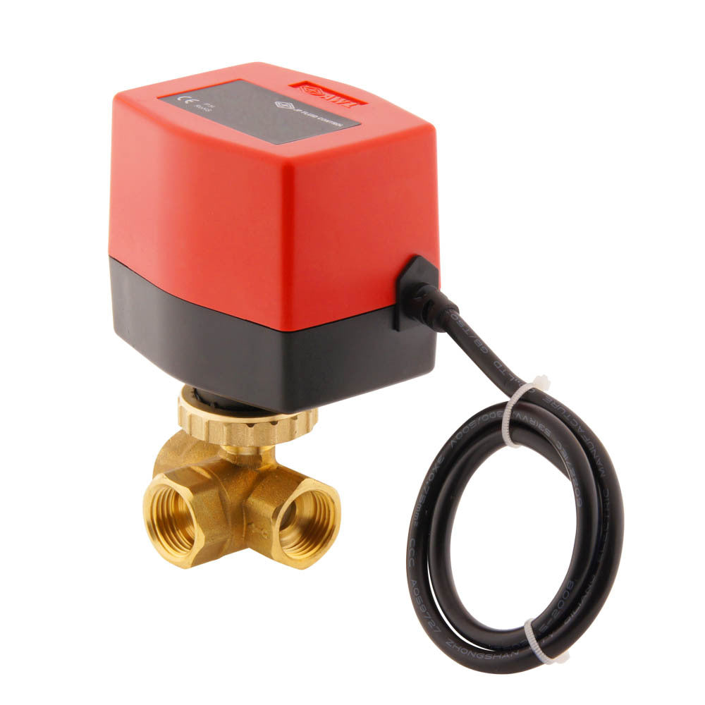 Electrical Ball Valve BW3 1/2'' 3-way 230V AC relay