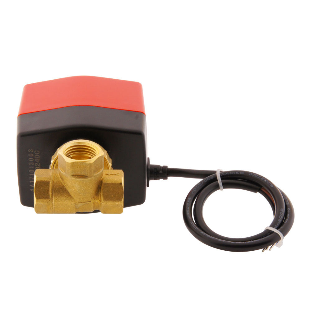 Electrical Ball Valve BW3 1/2'' 3-way 24V AC relay