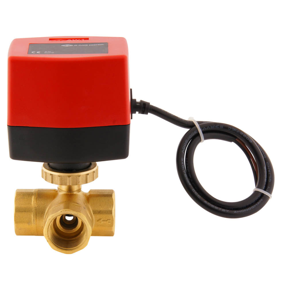 Electrical Ball Valve BW3 3/4'' 3-way 24V AC relay