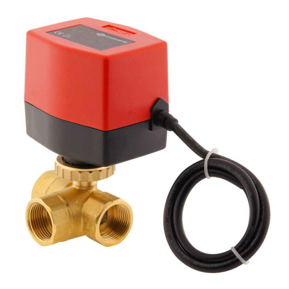 Electrical Ball Valve BW3 3/4'' 3-way 12V DC 3-point
