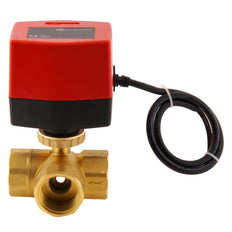 Electrical Ball Valve BW3 1'' 3-way 12V DC relay