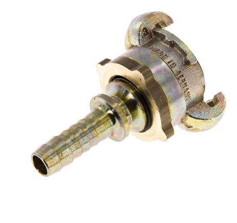 Acoplamiento de garras giratorias de hierro fundido DN 10 DIN 3238 Cuello de lengüeta de manguera de 13 mm (1/2'')