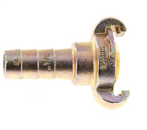 Hierro fundido DN 15 DIN 3489 Acoplamiento de garras giratorias 19 mm (3/4'') Lengüeta de manguera